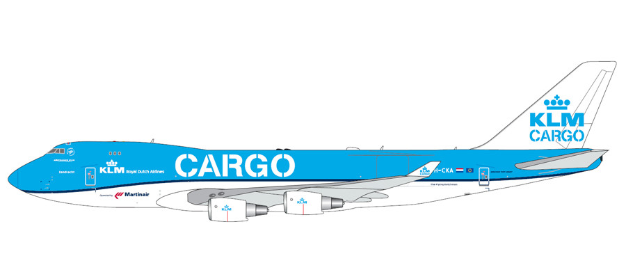 KLM CARGO B747-400ERF 貨物機模型　　　H KLM CARGO B747-400F (New Livery) PH-CKA GJKLM1827 1:400