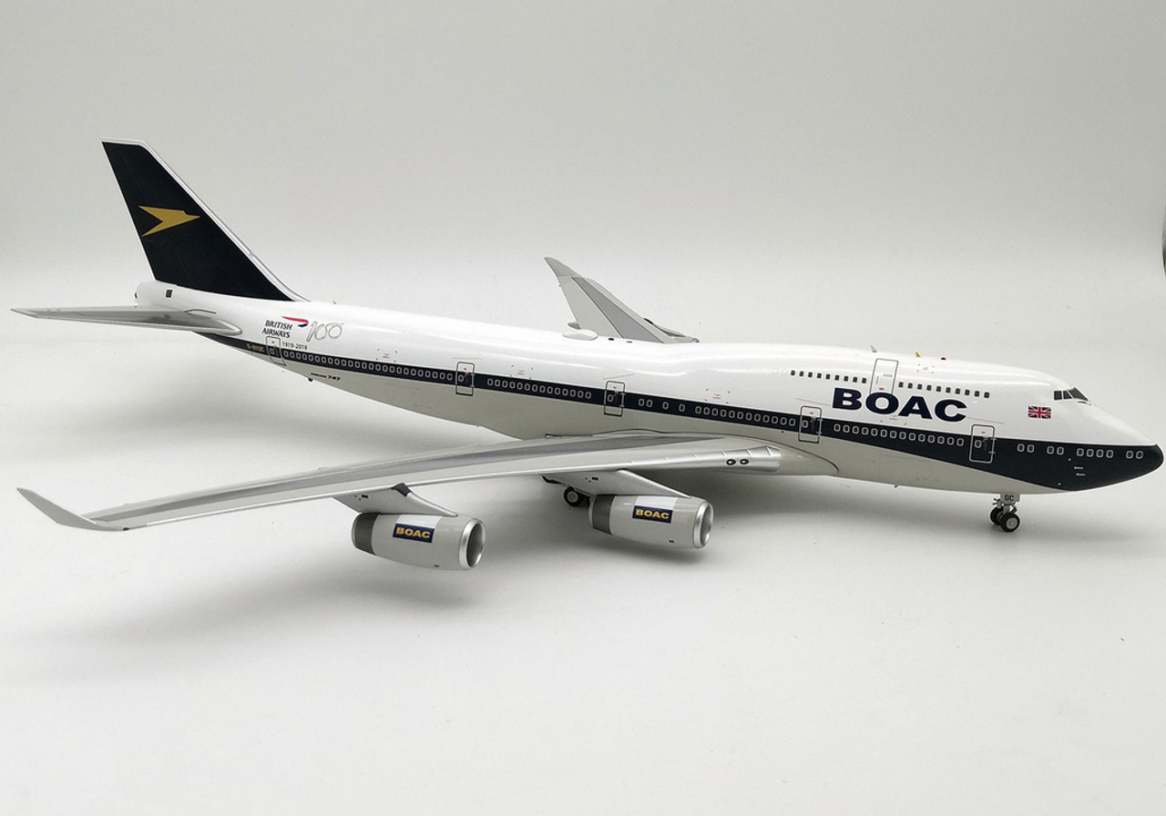 BOAC / BRITISH AIRWAYS G-BYGC Boeing 747-400 (100 year anniversary) BA100  1:200