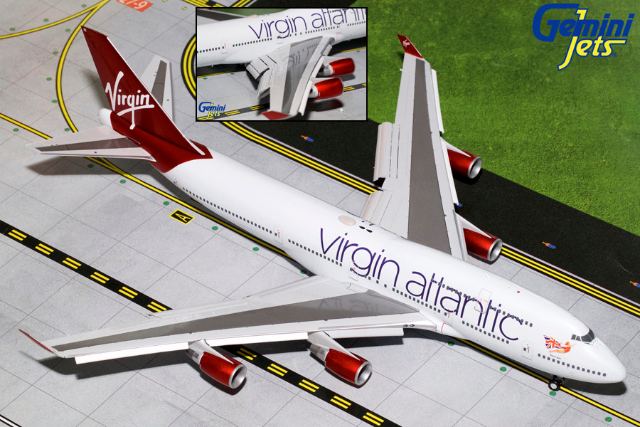 Gemini200 VIRGIN ATLANTIC B747-400 (Flaps Down) G-VBIG G2VIR766F 1:200