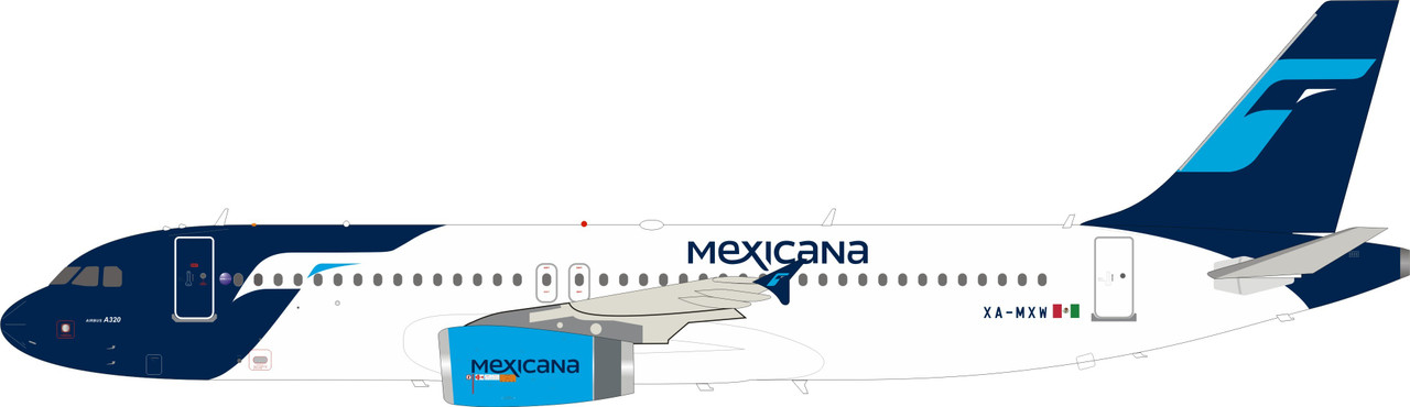 Inflight200 Mexicana Airbus A320-200 XA-MXW IF3200619 1:200