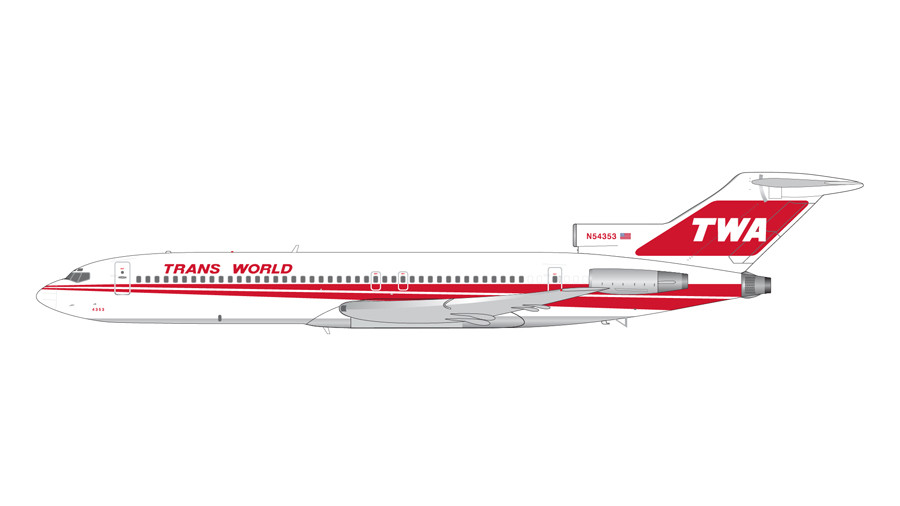 Gemini200 TWA B727-200 (twin stripes livery) G2TWA343 1:200