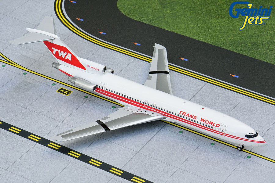 Gemini200 TWA B727-200 (twin stripes livery) G2TWA343 1:200