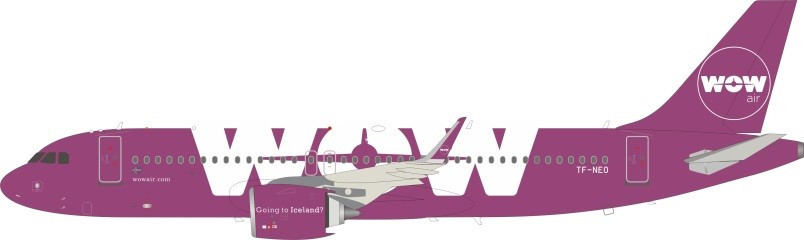 Jfox A320-251N WOW AIR TF-NEO JF-A320-006 1:200