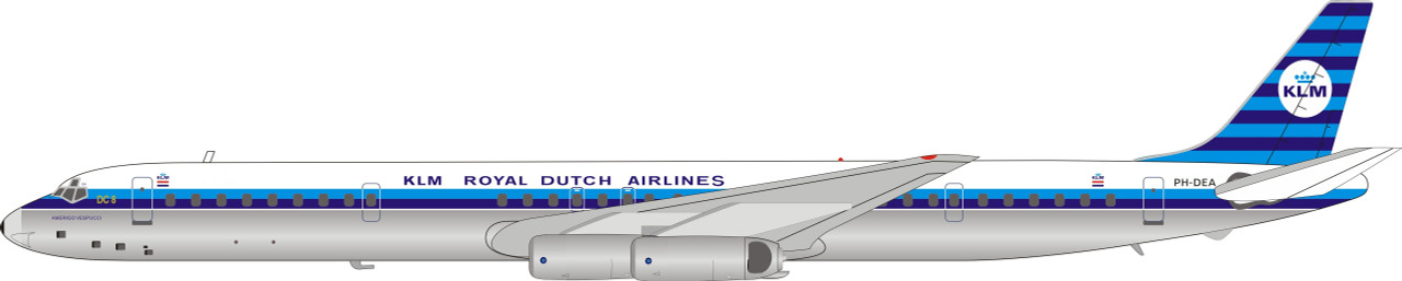 Inflight200 KLM Douglas DC-8-63 PH-DEA Polished IF863KL0220P