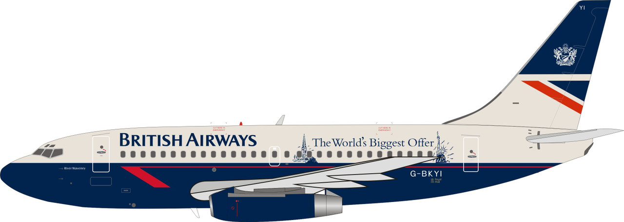B-Models British Airways Boeing 737-200 G-BKYI (The World's
