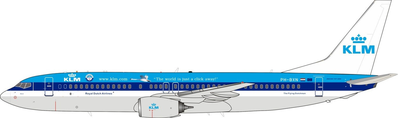 Jfox KLM - Royal Dutch Airlines Boeing 737-8K2 PH-BXN JF-737-8-018