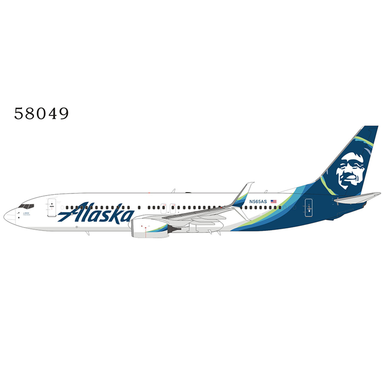 NG Models アラスカ航空 B737‑8 N565AS 1:400 NG Model Alaska Airlines 737-800/w N565AS “Mickey's Toontown