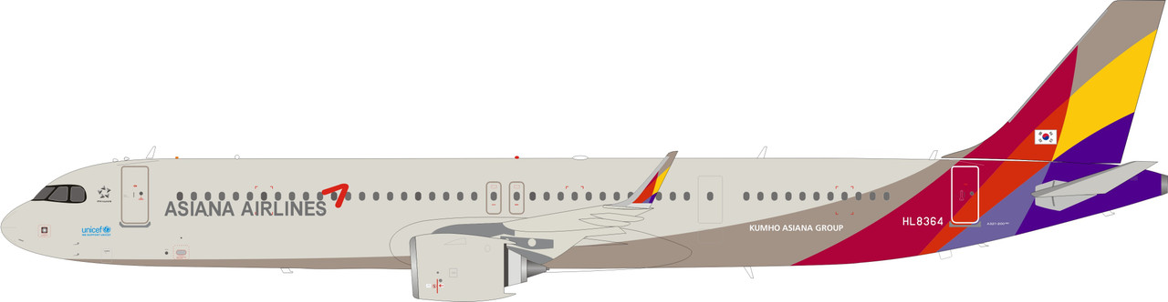 Inflight200 Asiana Airlines Airbus A321-251NX HL8364