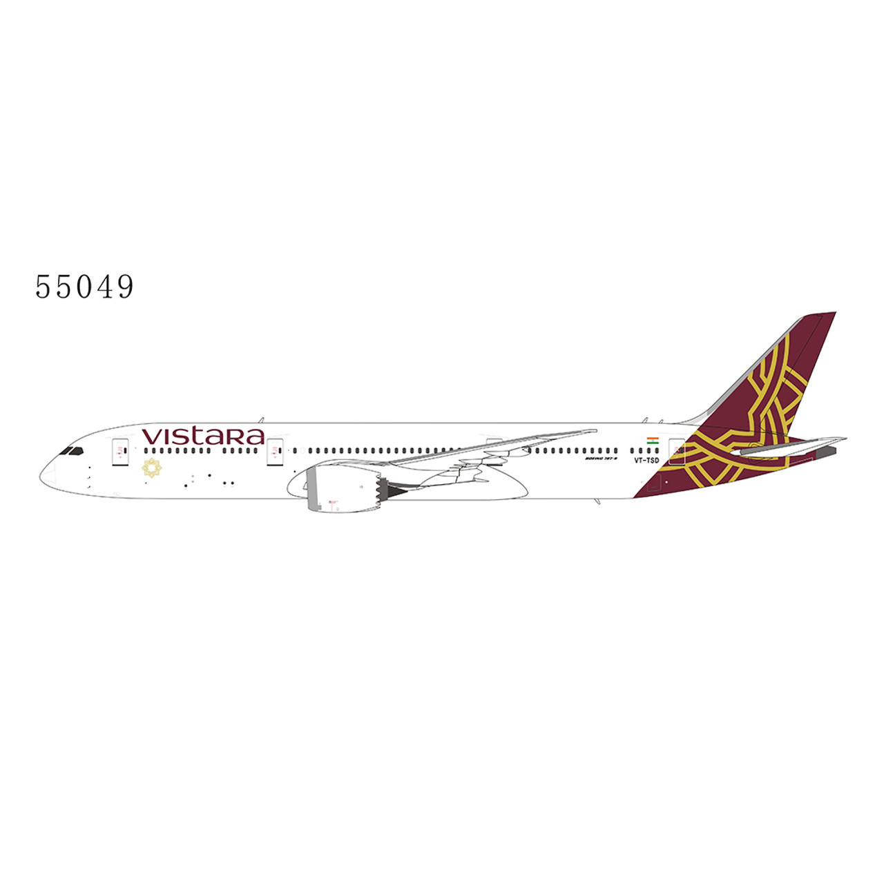 Vistara航空 Boeing 787-9 1/500 Vistara / Boeing 787-9 Dreamliner / VT-TSQ / IF789UK1123 / 1