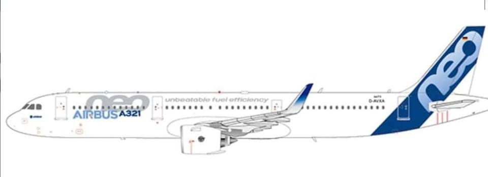 JC Wings AIRBUS A321NEO (HOUSE LIVERY) D-AVXA LH2AIR215 1:200