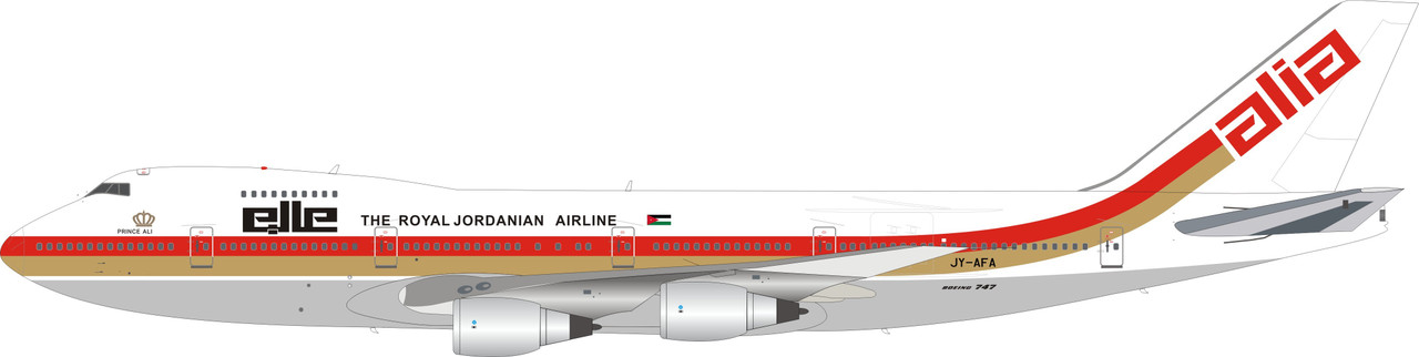 Inflight200 Alia - Royal Jordanian Airline Boeing 747-200 JY-AFA