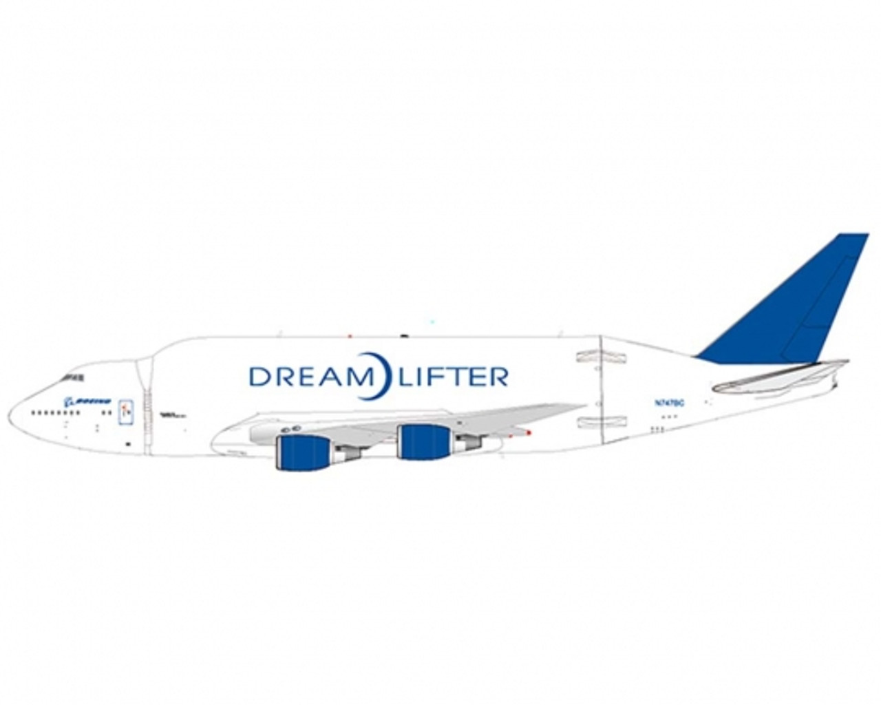 BOEING B747-400(LCF) DREAMLIFTER, FLAPS DOWN N747BC LH4BOE174A 1:400