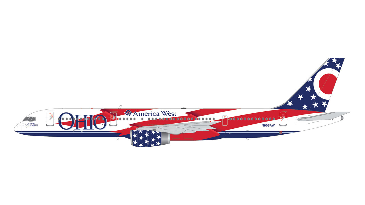 B757-200  America West　Ohio State Flag