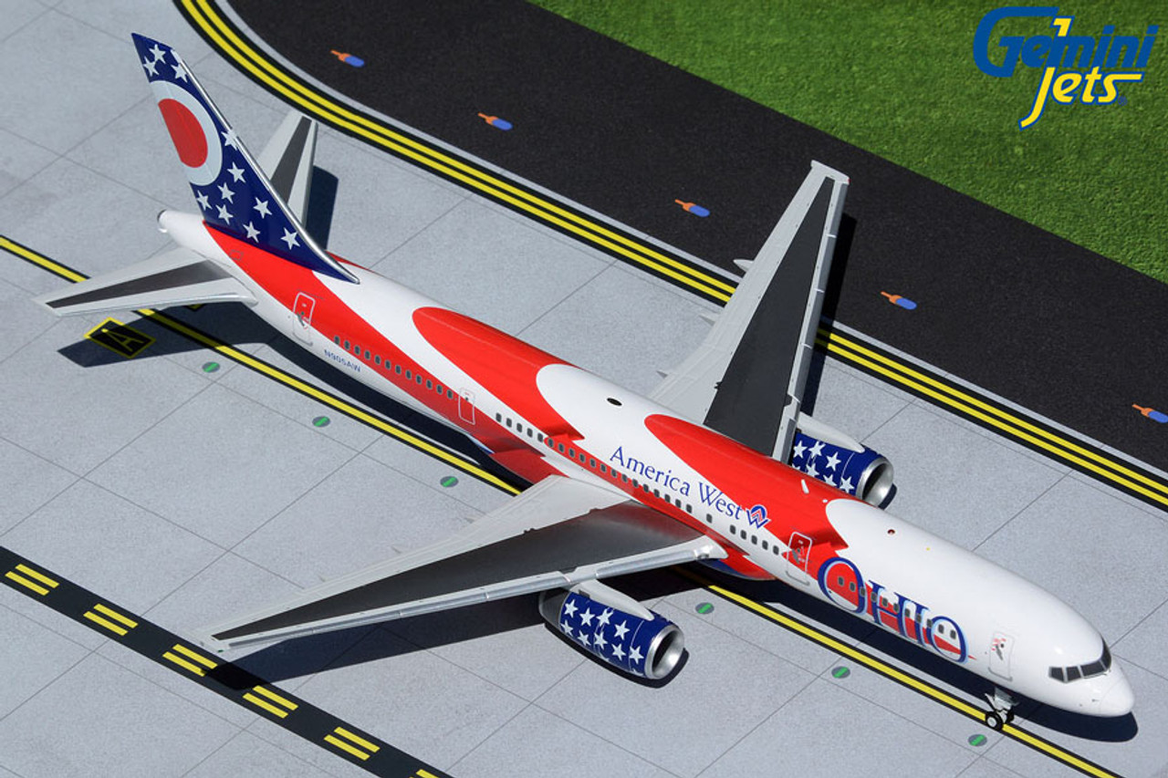 ですぐ届く B757-200 America West Ohio State Flag | www