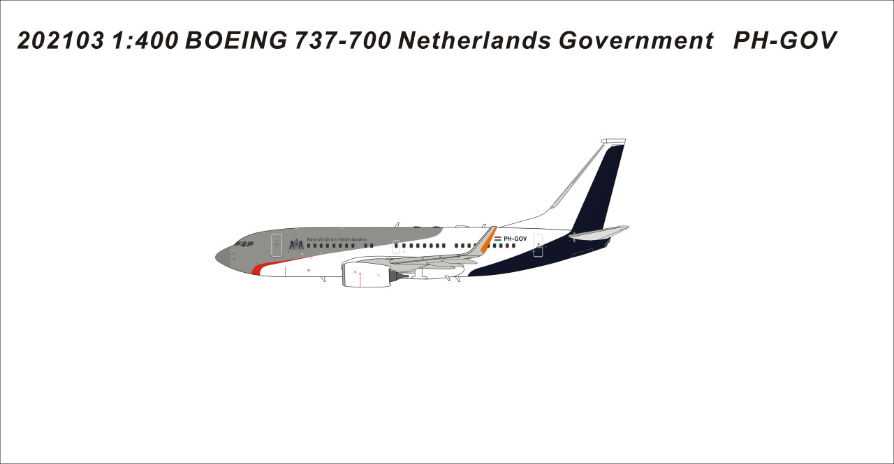 Government of the Netherlands B737-700/BBJ PH-GOV 202103 1:400