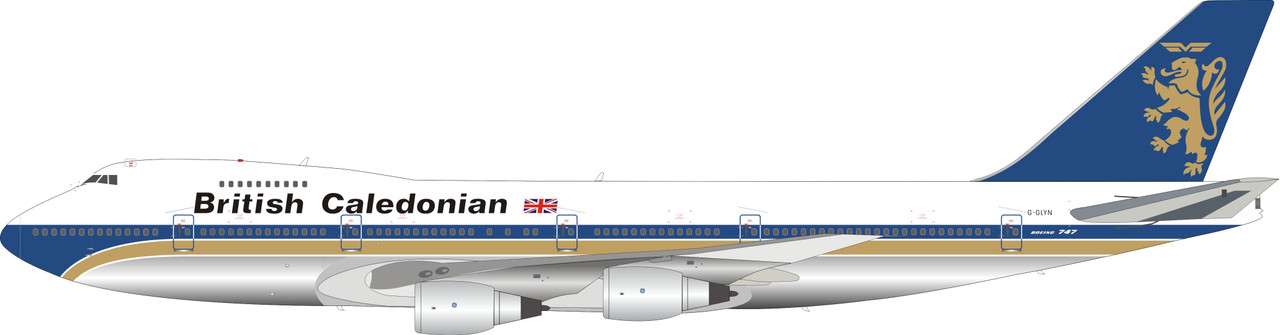 British Caledonian 航空機モデル 1/200 インフライト Inflight200 British Caledonian Airways Boeing 747-200 G-GLYN