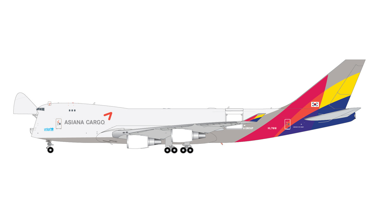 Gemini200 Asiana Cargo B747-400F Interactive Series HL7616