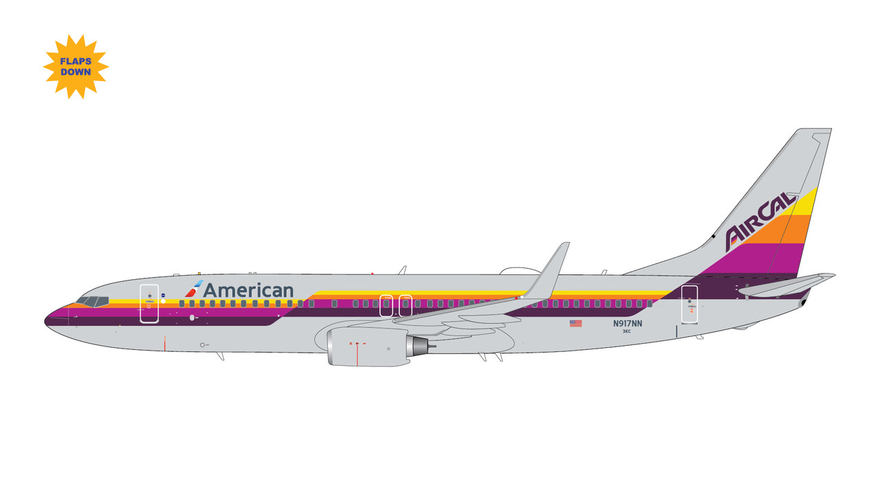 Gemini200 American Airlines B737-800 AirCal Heritage Livery w