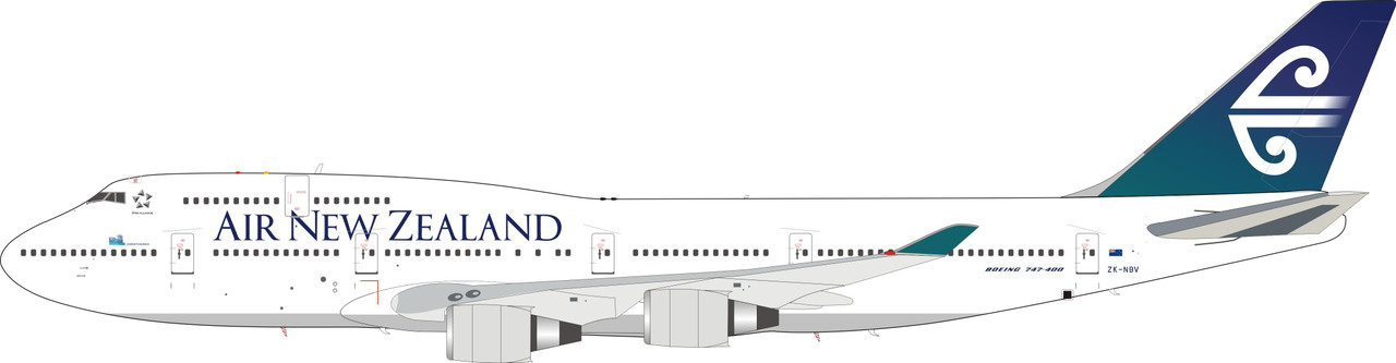 Inflight200 Air New Zealand Boeing 747-419 ZK-NBV and collectors