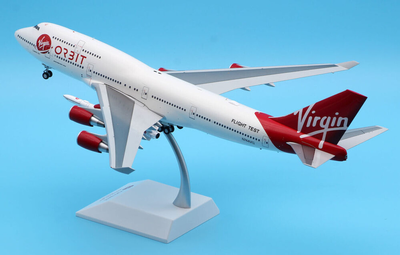 JC Wings Virgin Orbit B747-400 N744VG with Wing-mounted Rocket