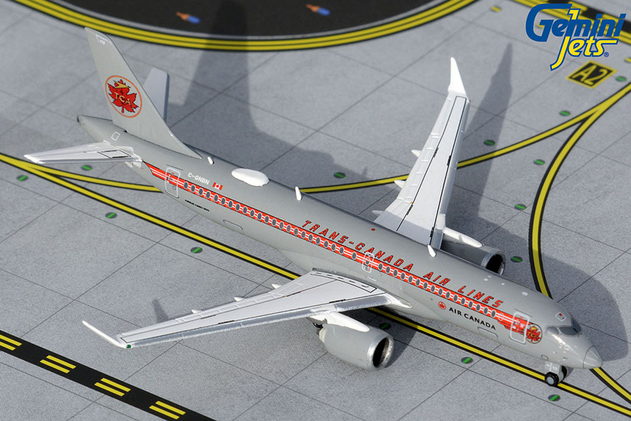 Gemini Jets Air Canada A220-300 Trans-Canada retro livery C