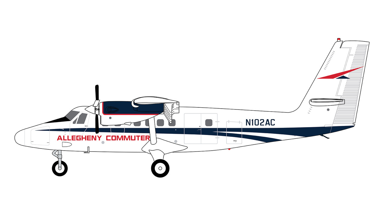 Gemini200 Allegheny Commuter DHC-6-300 **NEW MOULD!** N102AC