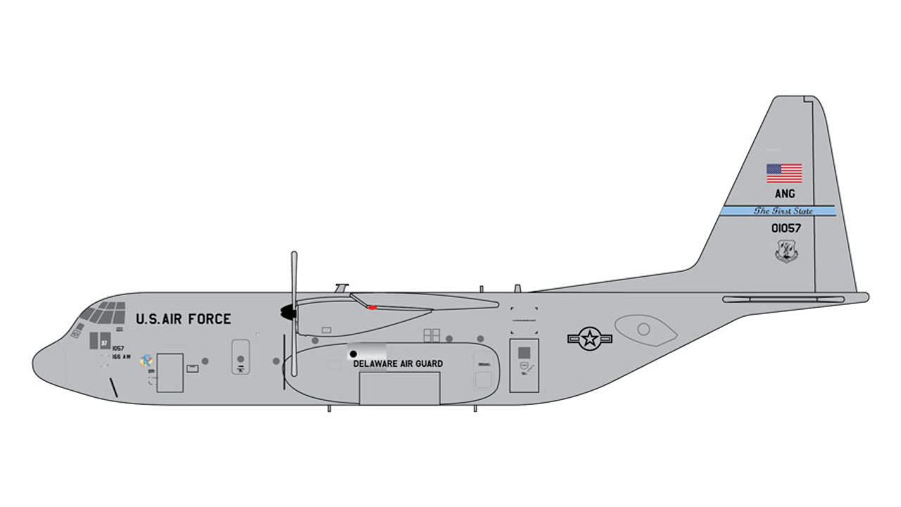 GeminiMACS USAF C-130 Delaware ANG GMUSA114 1:400