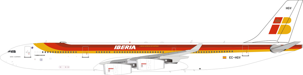 イベリア航空 IBERIA Airbus A340-300 1/200 Inflight200 Iberia Airbus A340-300 EC-HGV IF343IB0422 1:200
