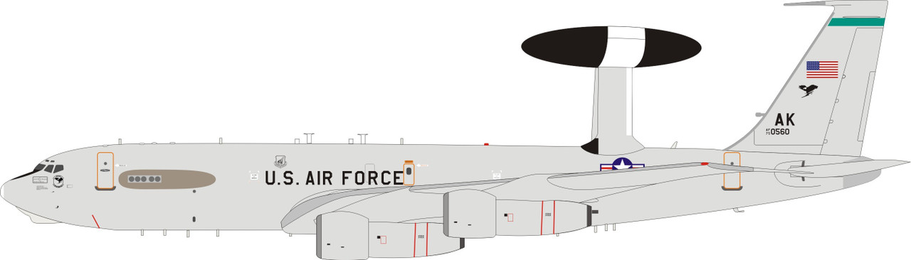 USA - Air Force Boeing E-3B Sentry (707-300) 75-0560 IFE3USAF560 1:200