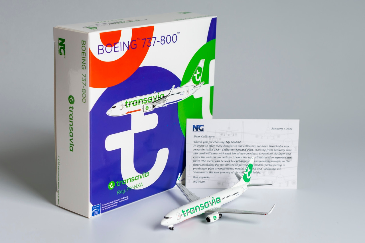NG Model Transavia Airlines 737-800/w PH-HXA 58128 1:400