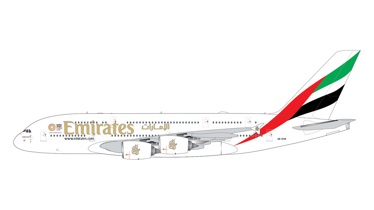 Gemini Jets Emirates A380 w/ small 