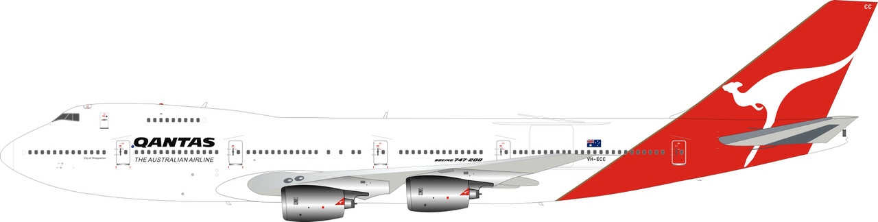Inflight200 Qantas Boeing 747-200 VH-ECC IF742QF0522 1:200