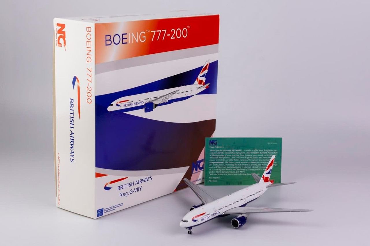 NG Model British Airways 777-200ER G-VIIY 72008 1:400
