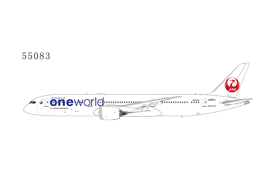NG Model Japan Airlines (JAL) oneworld 787-9 Dreamliner JA861J