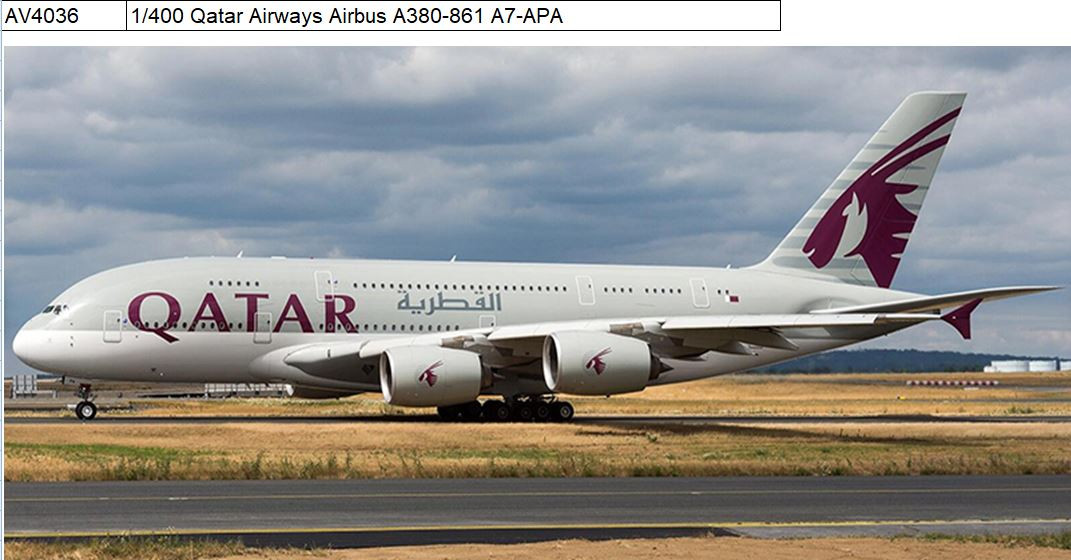 Aviation400 Qatar Airways Airbus A380-861 A7-APA detachable gear