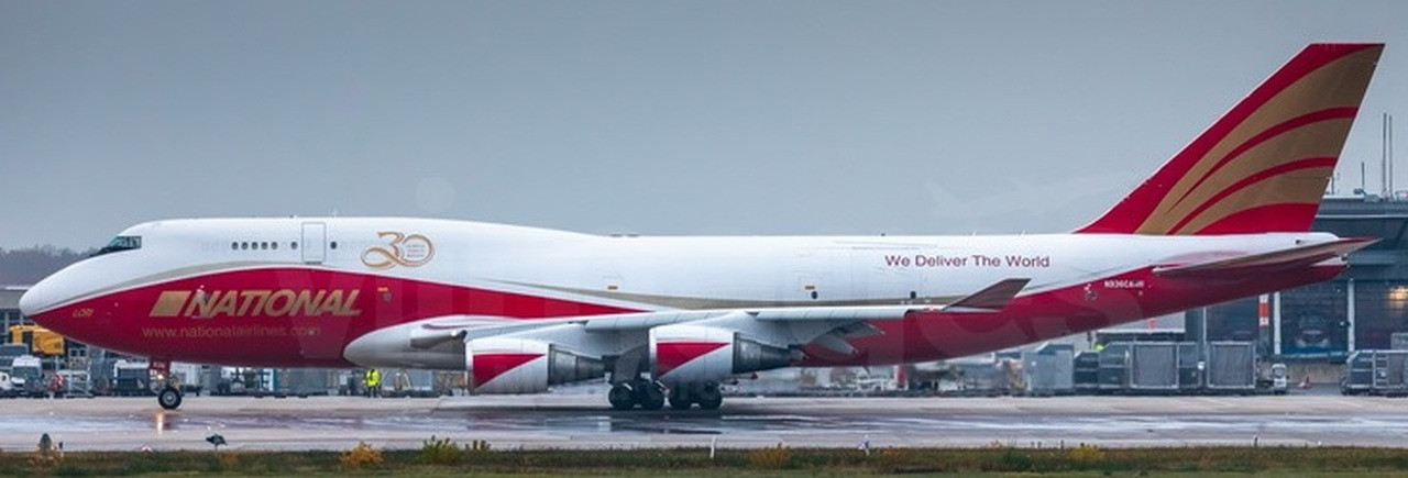 ナショナルエアラインズ 747-400F N936CA 1/400 FD National Airlines B747-400(BCF) N936CA 1:400 JC Wings