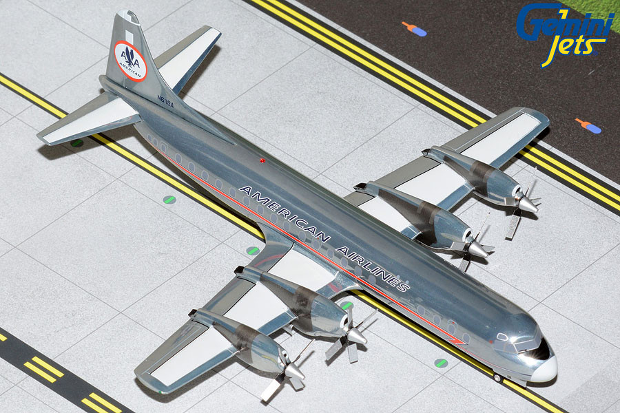 Gemini200 American Airlines L-188A Electra polished Astrojet