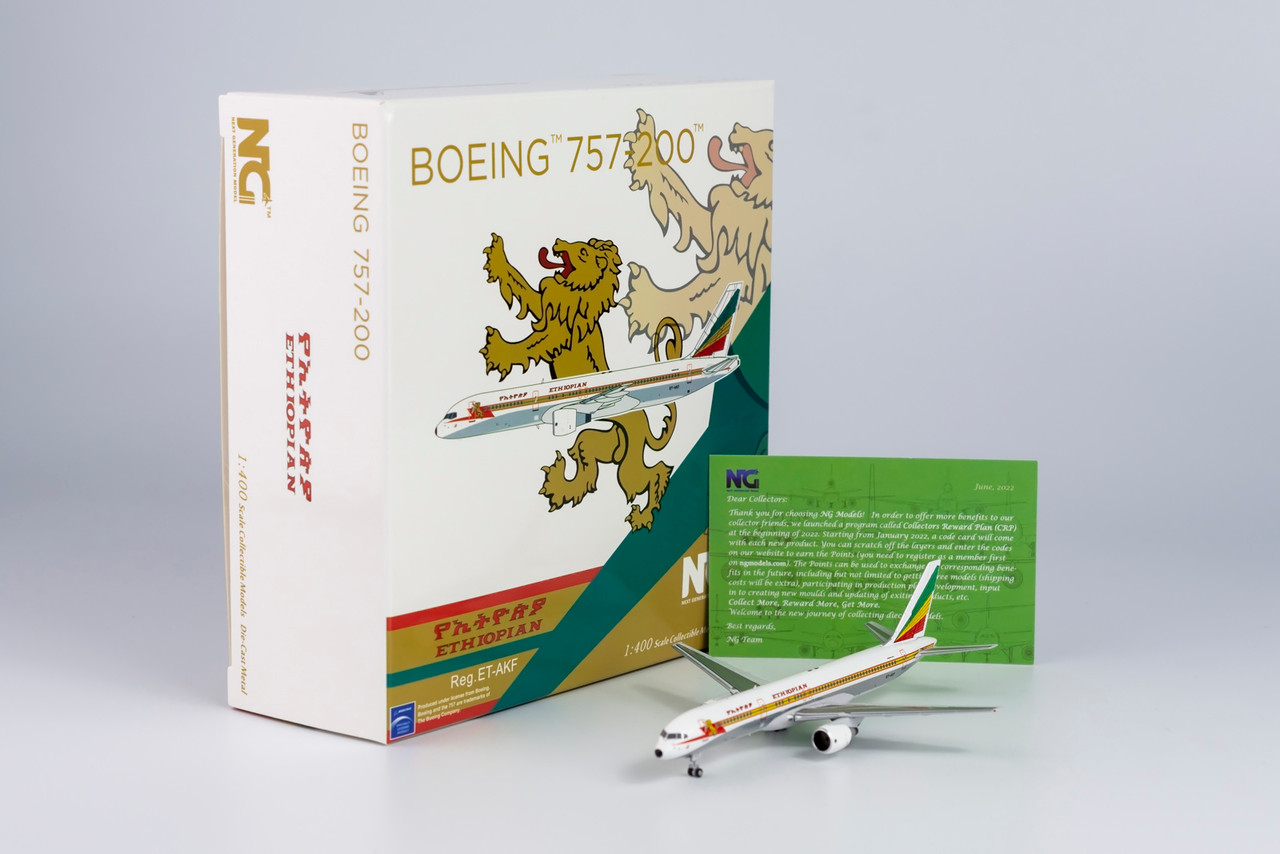 NG Model Ethiopian Airlines 757-200 (1970's livery) ET-AKF 53192 1:400