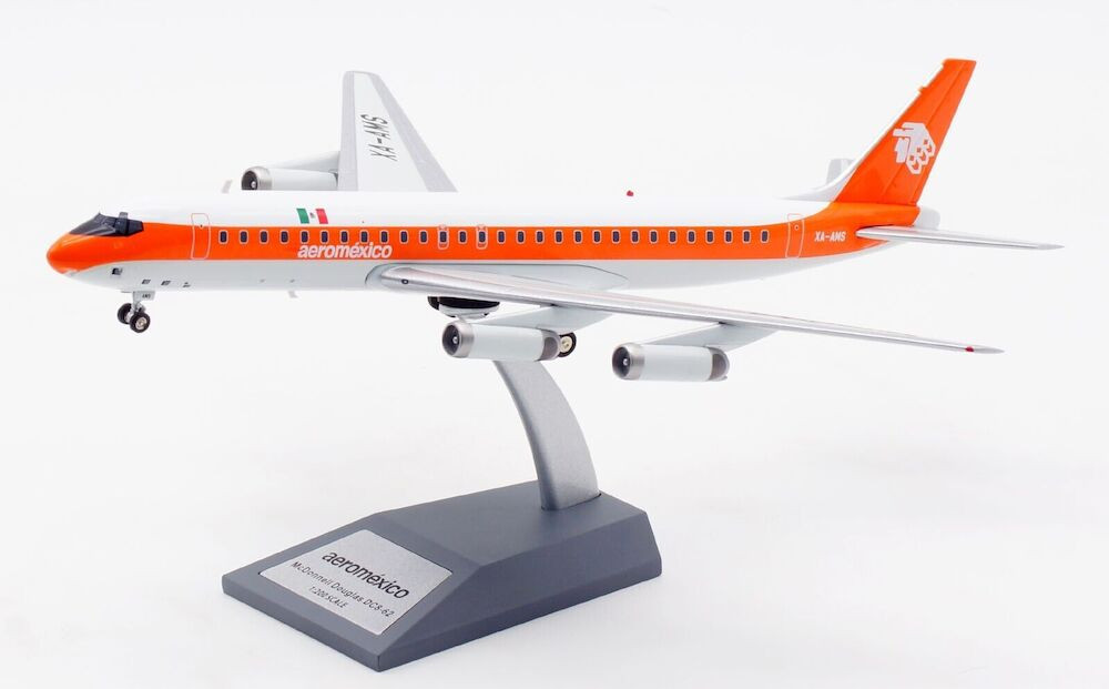 Ａｋｉ‼️エアロメヒコＤＣ－８－６２ダイキャスト金属製完成機モデル Inflight200 AEROMEXICO DC-8-62 XA-AMS IF862AM1122 1:200