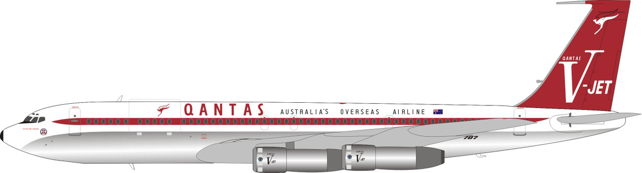 Qantas VJET Boeing 707-300 VH-EBR IF707QF0522P 1:200