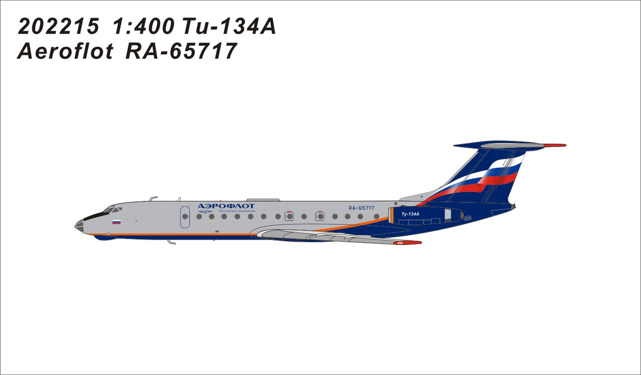 Panda Models Aeroflot - Russian Airlines Tu-134A-3 RA-65717 202215 