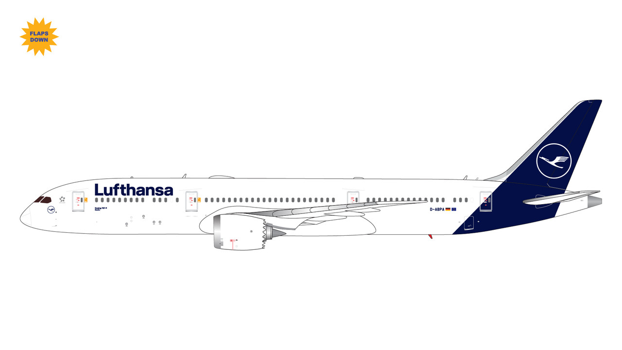 Gemini200 Lufthansa B787-9 flaps down D-ABPA G2DLH1050F 1:200