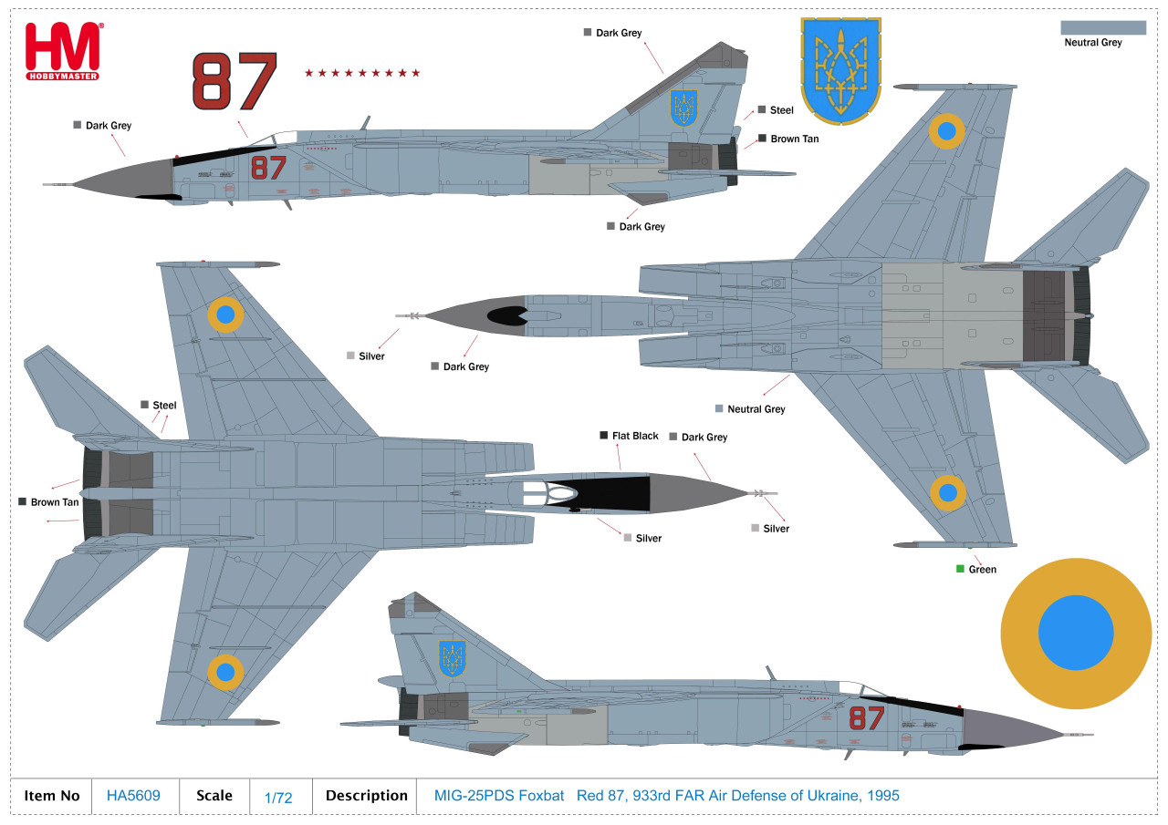 MIG-25PDS Foxbat HA5609W 1:72
