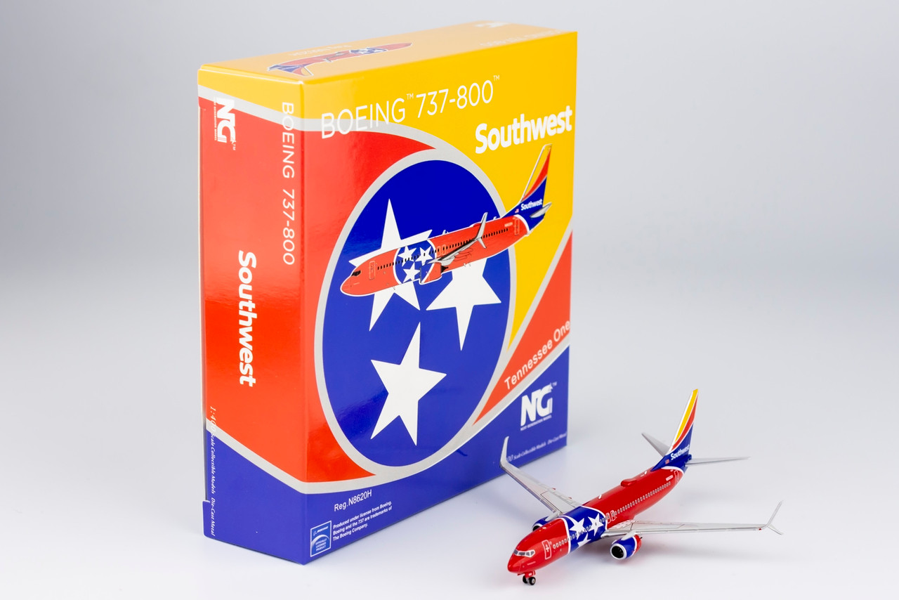 Gemini Jets Boeing 737-800 Modellflugzeug – Southwest „Tennessee One“, Maßstab 1:400 – Ca. 10 Cm Lang