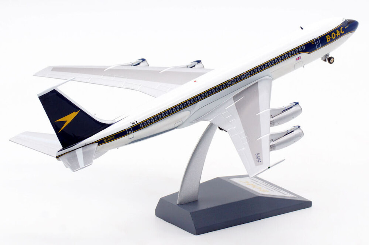 BOAC G-APFF Boeing 707-436 with stand and collectors coin polished ARDBA29P  1:200