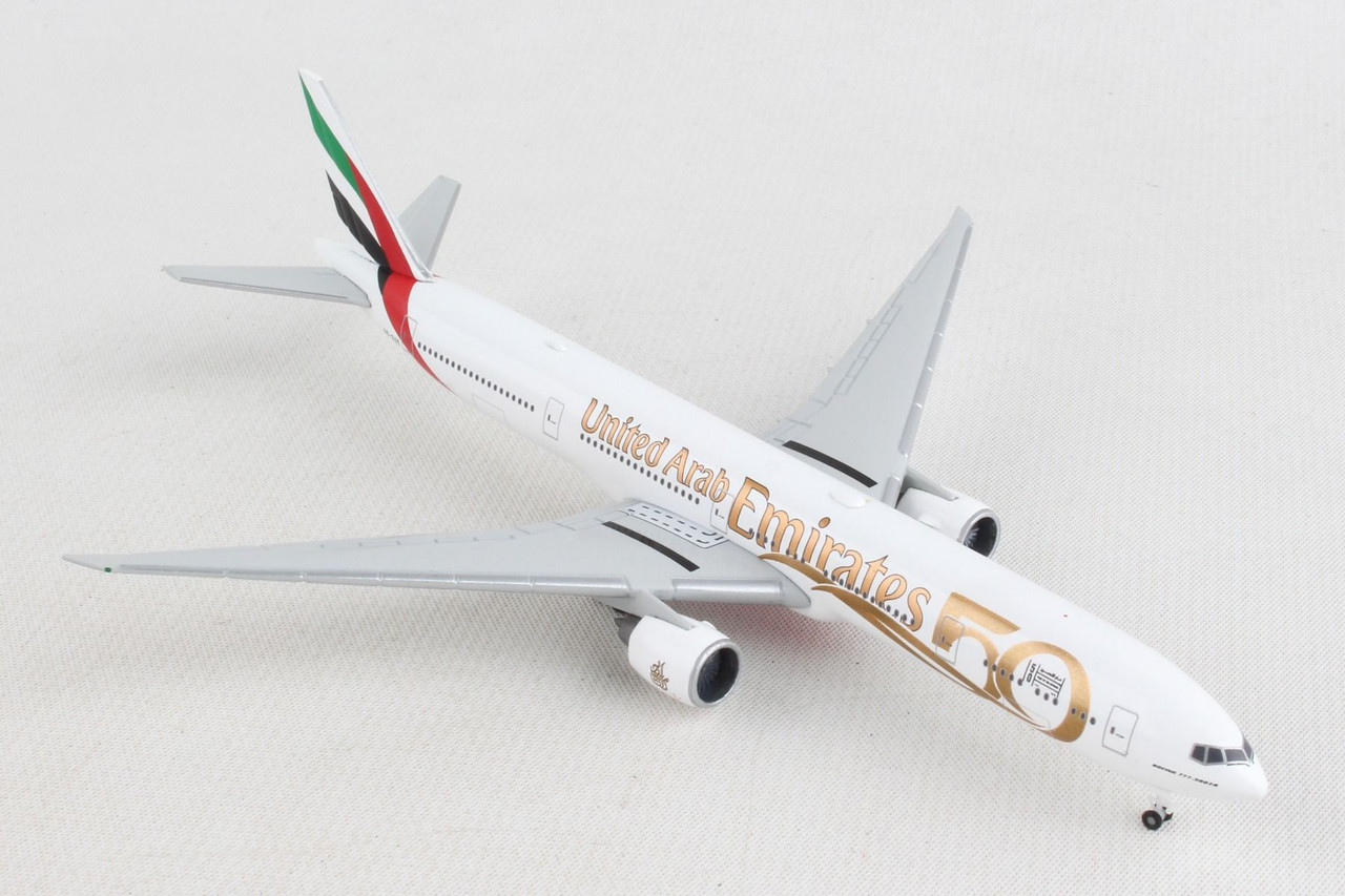 HERPA EMIRATES 777-300ER 50TH ANNIVERSARY HE536219 1:500