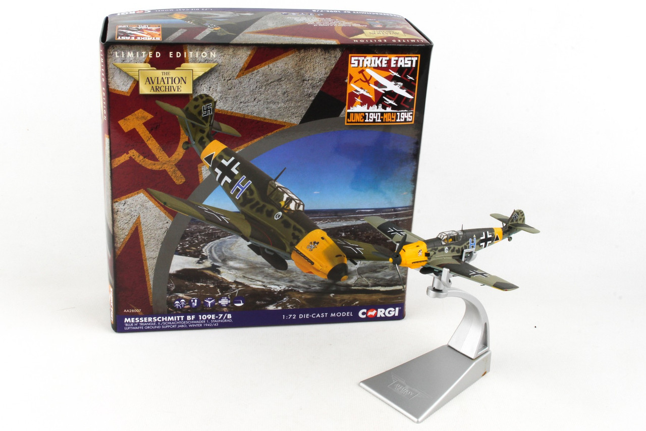 Maquette Avion Corgi 1/72 Messerschmitt Bf109G-6 Barbarossa - Alliage, Multicolore, Neuve, Chine