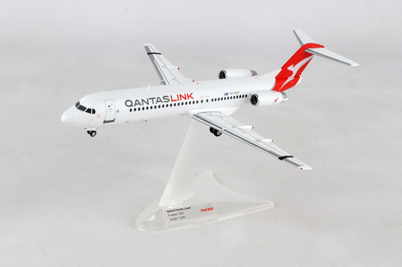Gemini 1/200 Fokker 100 カンタスリンク HERPA QANTASLINK F-100 1/200 (**) - Airline Museum
