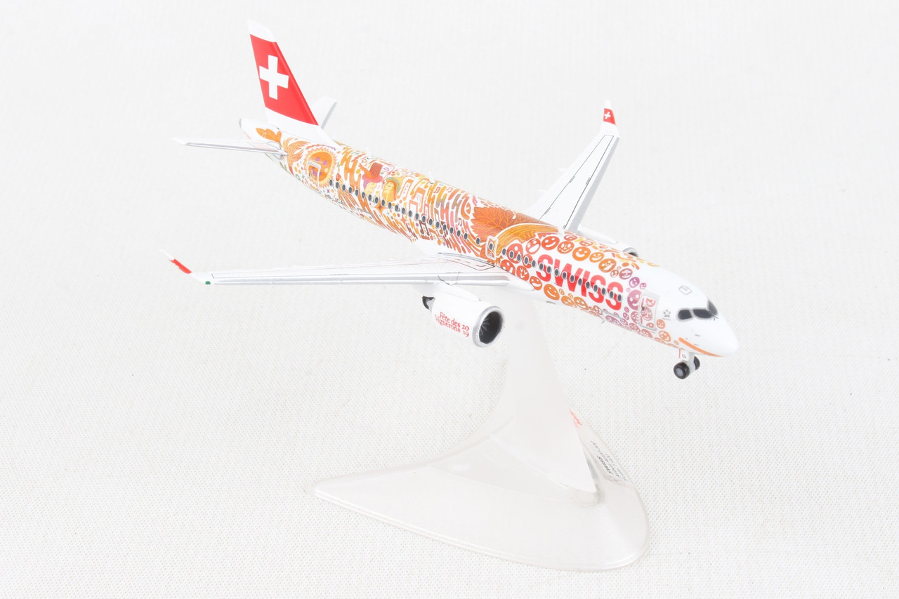 HERPA SWISS A220-300 1/400 FETE DES VIGNERONS - Diecast Airplane
