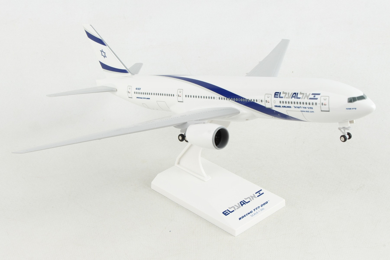 SKYMARKS EL AL 777-200 1/200 W/GEAR - Diecast Airplane